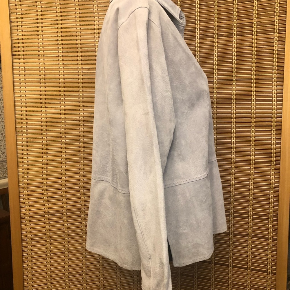 Ladies' light blue suede jacket size M by TravelSmith - Picture 8 of 15